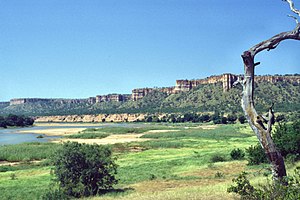 Penhascos de Chilojo na parte norte do Parque Nacional de Gonarezhou