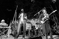 Zusha, a successful Jewish rock band of the 2010s. Zusha live 5-23-2019.jpg