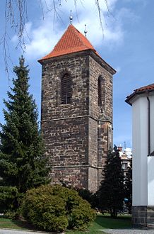 Clocher de l'église Saint-Gothard.<.center>