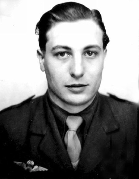 Free French Officer and OSS Agent René Joyeuse, a recipient of the Resistance medal with rosette