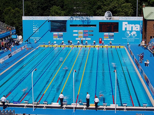 Swimming competition pool