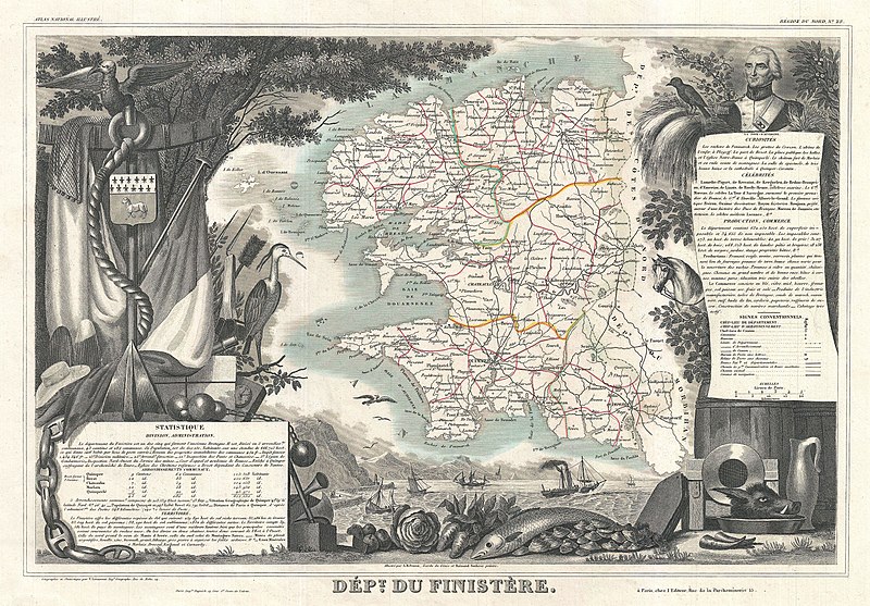 File:1852 Levasseur Map of the Department du Finistere, France - Geographicus - Finistere-levasseur-1852.jpg