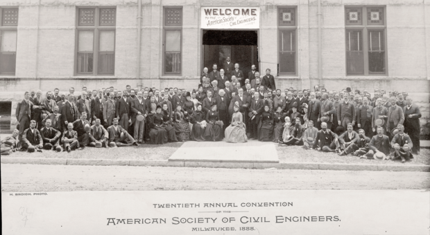 1888 American Society of Civil Engineers at their 20th annual meeting at the Athenaeum building in Milwaukee, Wisconsin