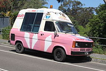 Ford Transit Ice cream van with the restyled longer bonnet 1978 Ford Transit van, ice cream van conversion (22381174286).jpg