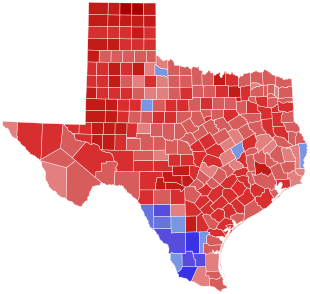 1993 United States Senate special election in Texas results map by county.svg