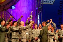 62d Airlift Wing celebrating their Rodeo win 2009 Air Mobility Rodeo winners.jpg