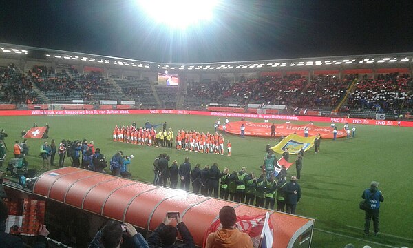 Before the kick-off of Netherlands vs. Switzerland