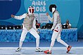 * Nomination Fencing at the 2018 Summer Youth Olympics – Boys' foil/Bronze medal match. By User:Sandro Halank --Andrew J.Kurbiko 09:16, 16 August 2020 (UTC) * Promotion good angle --Celeda 15:35, 20 August 2020 (UTC)
