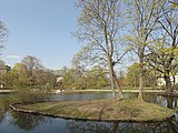 The island on the lake.