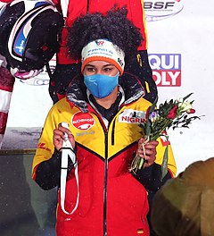 2021-02-06 2-kadın yarış kızağı Madalya Töreni (Bobsleigh & Skeleton Dünya Şampiyonası Altenberg 2021) Sandro Halank–038.jpg