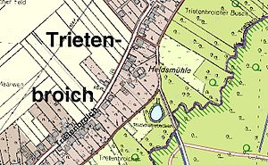 The location of the Heldsmühle in Korschenbroich