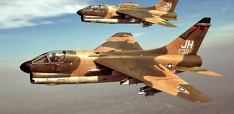 File:3d Tactical Fighter Squadron A-7Ds in Flight.jpg