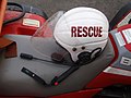 Lifeboatman's helmet, Southport, England.