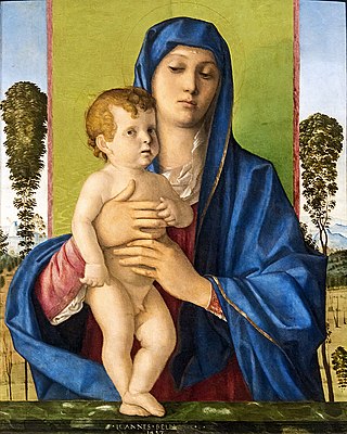 <i>Madonna of the Small Trees</i> Painting by Giovanni Bellini