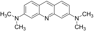 Structural formula of acridine orange