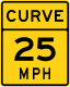 Curve 25 MPH