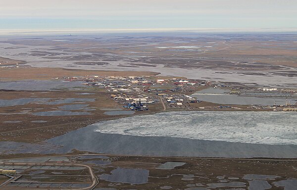 July 2018 aerial view of Prudhoe Bay