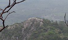 View from nearby Aduadu looking down to the peak of Afadja Afadja from Aduadu.JPG