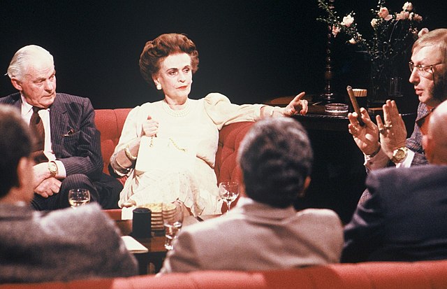 Margaret, Duchess of Argyll, appearing on After Dark in 1988