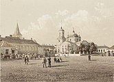 Русская церковь в Дерпте, литография, 1860 год, автор Louis Höflinger