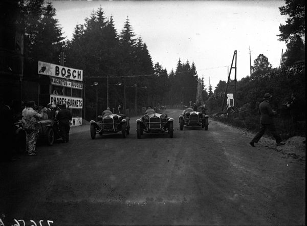 Alfa Romeos after triple win in 1930