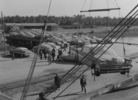 Autoentladung, bordeigenes Lade- geschirr, Hafen am Schatt al-Arab - 1958