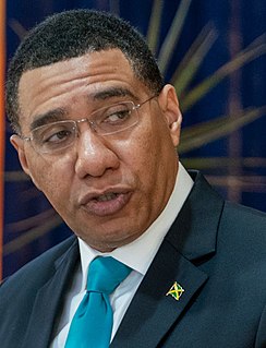 <span class="mw-page-title-main">Andrew Holness</span> Prime Minister of Jamaica