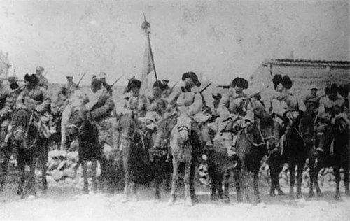 1939, Northwest China, Chinese Muslim fighters gather to fight against the Japanese[208]