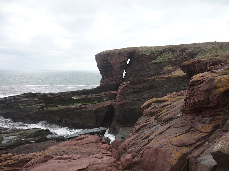 File:Arbroath Red Sandstone Cliffs.jpg