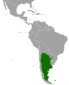 Location map for Argentina and El Salvador.