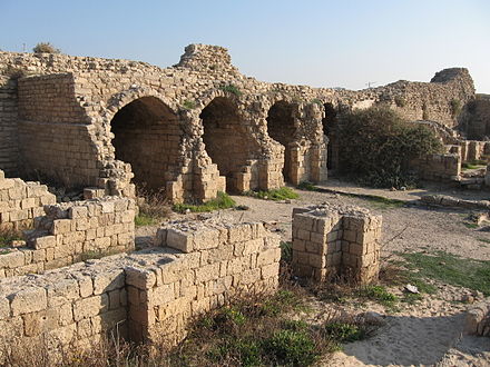 Minat al-Qal'a or Castellum Beroart, storerooms inside the castle. Ashdod Mezuda Store1.JPG