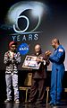 Astronaut Leland Melvin, and Pharrell Williams present montage to Quincy Jones.jpg