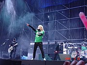 Avril Lavigne performing in 2005