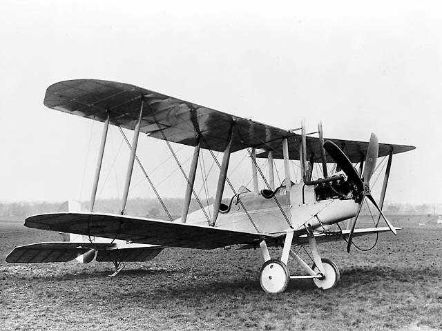 A Royal Aircraft Factory B.E.2c, similar to what No. 31 Squadron flew from 1915 to 1920.