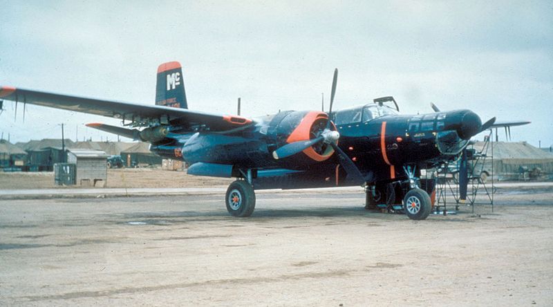 File:B-26C 13th BS with infrared seeker Korea.jpg