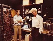 B. F. Skinner and Epstein photographed in the Harvard Pigeon Laboratory in the 1980s B.F. Skinner and Robert Epstein.jpg