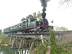 Bay of Islands Vintage Railway - Gabriel on Number 5 Bridge.JPG