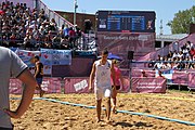 Deutsch: Beachhandball bei den Olympischen Jugendspielen 2018 in Buenos Aires; Tag 7, 13. Oktober 2018; Jungen, Halbfinale – Spanien-Kroatien 2:1 English: Beach handball at the 2018 Summer Youth Olympics in Buenos Aires at 13 October 2018 – Boys Semifinal – Spain-Croatia 2:1 Español: Handball de playa en los Juegos Olimpicos de la Juventud Buenos Aires 2018 en 13 de octubre de 2018 – Semifinales de chicos - España-Croacia 2:1