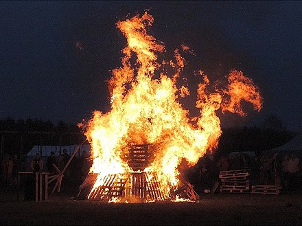 A Beltane bonfire at WEHEC 2015
