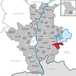 Läget för Bernau am Chiemsee i Landkreis Rosenheim