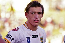 Smith playing for the Wyong Roos in 2019 Billy Smith Wyong Roos.jpg