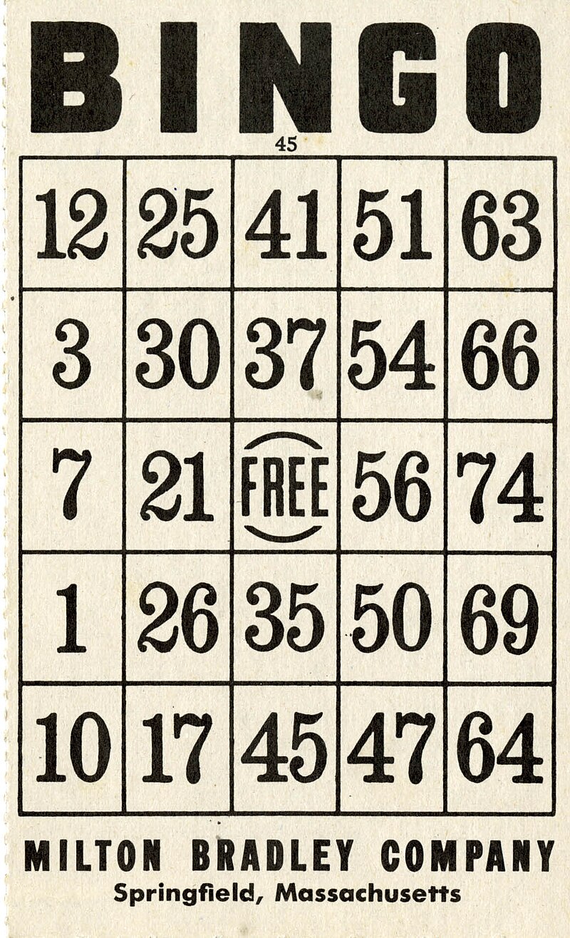 Bingo card - Wikipedia