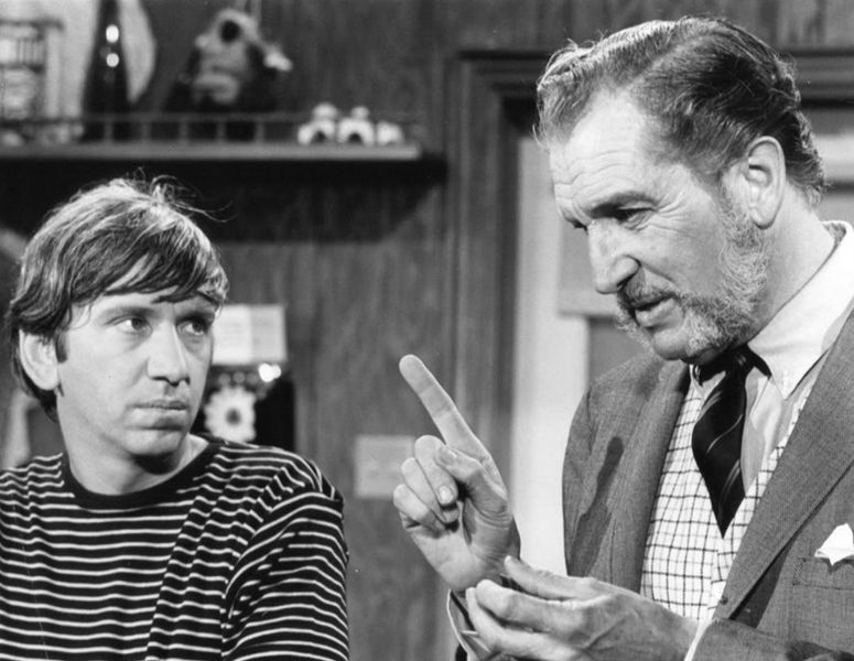 File:Bob Denver Vincent Price The Good Guys 1969.JPG