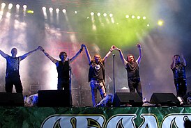 Bonfire после выступления на Global East Rock Festival 2010