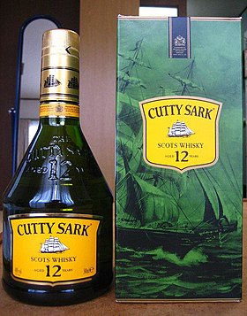 Bottle of Cutty Sark Scotch Whisky with box.JPG