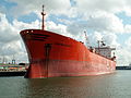 Bow Maasslot IMO 8010520 docked at Port of Rotterdam, Holland 06-Aug-2005.jpg
