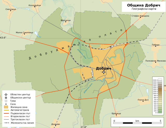 Община Добрич на карте