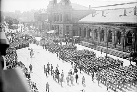 French troops leaving Mainz (1930)