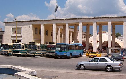 Intercity buses in Tirana