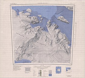 Carte topographique de la chaîne Alexandra.